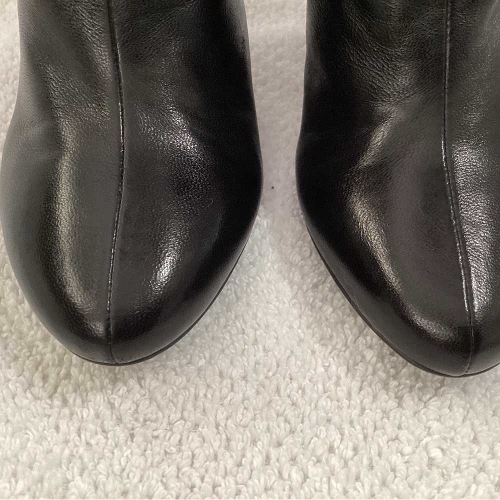 Coach Annika Black Leather High Heel Booties Size 5.5 B